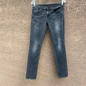 R13 The Kate Distressed Jeans Women's 28‎ Orion Black Luxury Designer Denim